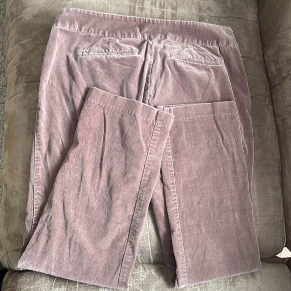 Ann Taylor loft petites 12P Marissa Skinny chocolate brown velvet dress pants - Picture 5 of 10